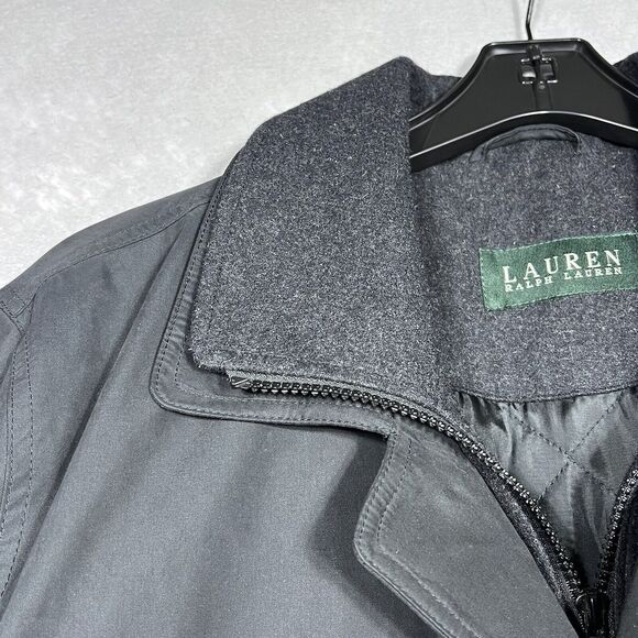 Lauren Ralph Lauren Gray Coat Mens 40 R Wool Blend Button Close 2-in-1 Jacket - Picture 3 of 15